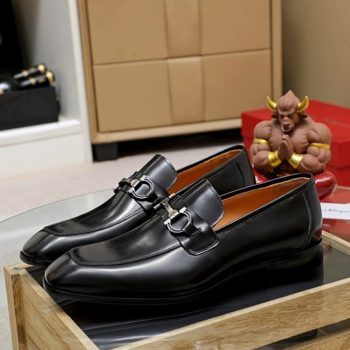 Replica Salvatore Ferragamo Leather Shoes For Men #1134665 $82.00 USD for Wholesale