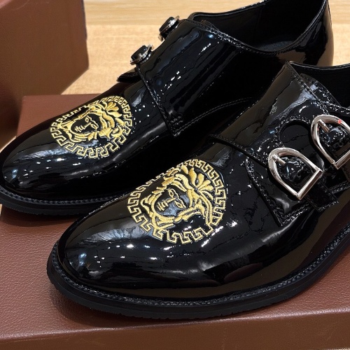 Replica Versace Leather Shoes For Men #1134902 $80.00 USD for Wholesale