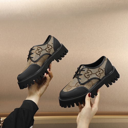 Replica Gucci Oxfords Shoes For Women #1147495 $102.00 USD for Wholesale