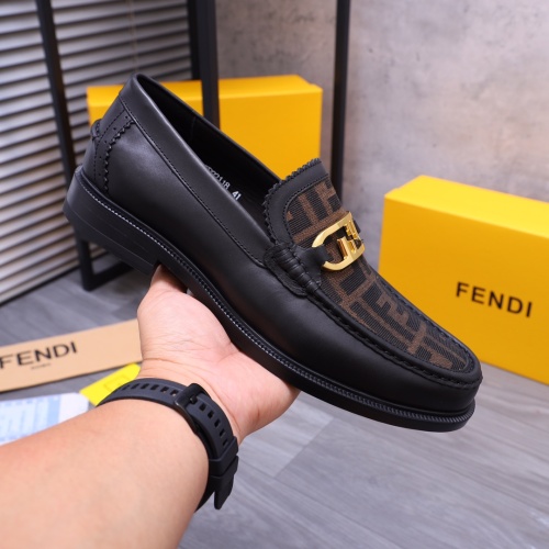 Replica Fendi Leather Shoes For Men #1148221 $80.00 USD for Wholesale