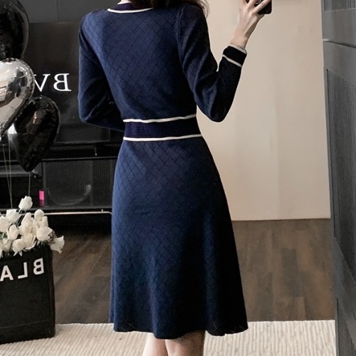 Replica Chanel Dresses Long Sleeved For Women #1152067 $68.00 USD for Wholesale