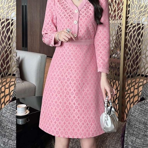 Louis Vuitton LV Dresses Long Sleeved For Women #1152142 $92.00 USD, Wholesale Replica Louis Vuitton LV Dresses