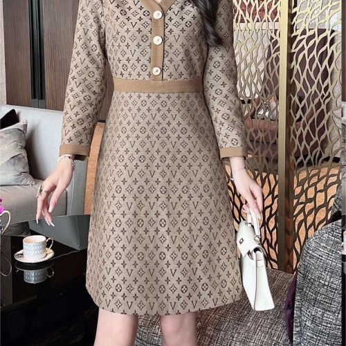 Louis Vuitton LV Dresses Long Sleeved For Women #1152143 $92.00 USD, Wholesale Replica Louis Vuitton LV Dresses