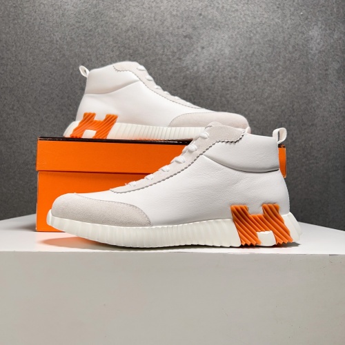 Replica Hermes High Tops Shoes For Men #1155492 $125.00 USD for Wholesale