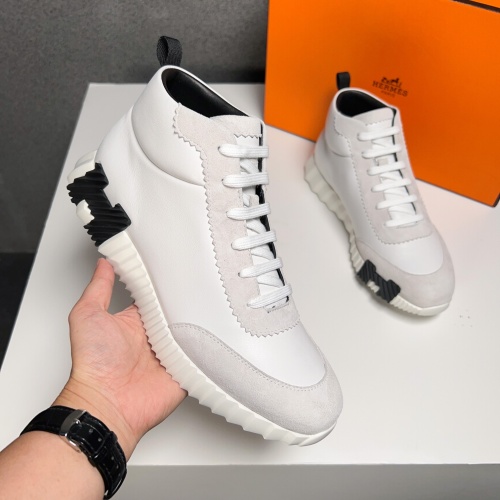 Replica Hermes High Tops Shoes For Men #1155493 $125.00 USD for Wholesale