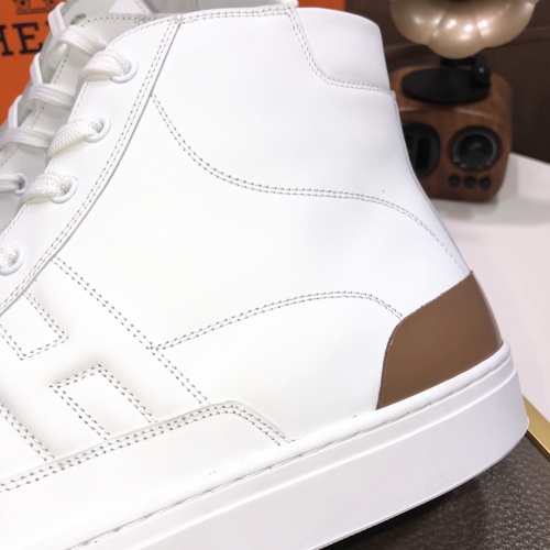 Replica Hermes High Tops Shoes For Men #1156188 $115.00 USD for Wholesale