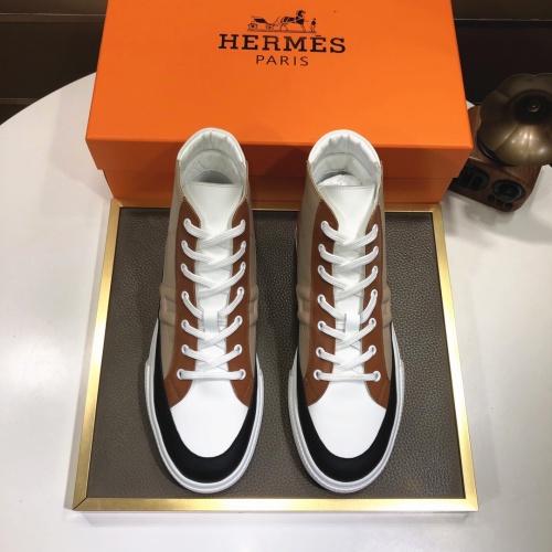 Replica Hermes High Tops Shoes For Men #1156189 $115.00 USD for Wholesale