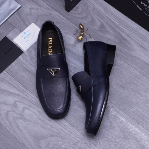 Replica Prada Leather Shoes For Men #1156361 $92.00 USD for Wholesale