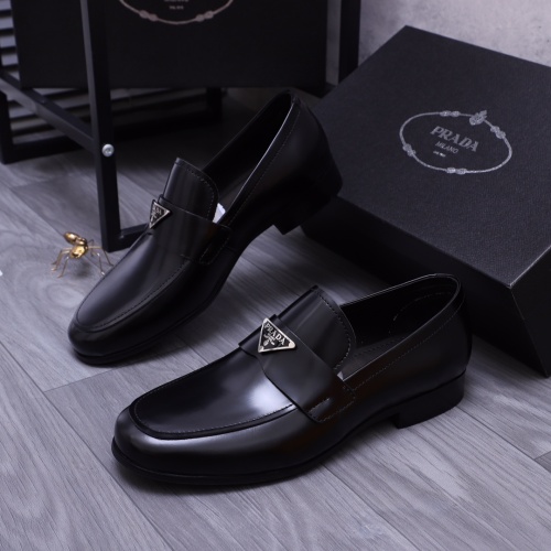 Prada Leather Shoes For Men #1156363 $92.00 USD, Wholesale Replica Prada Leather Shoes