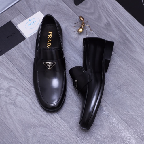 Replica Prada Leather Shoes For Men #1156363 $92.00 USD for Wholesale