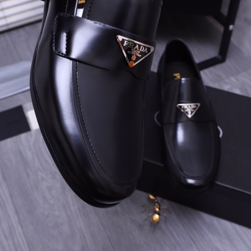 Replica Prada Leather Shoes For Men #1156363 $92.00 USD for Wholesale