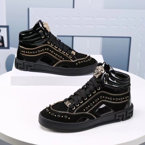 Versace High Tops Shoes For Men #1163740 $82.00 USD, Wholesale Replica Versace High Tops Shoes