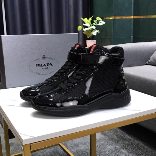 Prada High Top Shoes For Men #1164162 $72.00 USD, Wholesale Replica Prada High Top Shoes