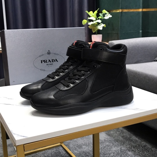 Prada High Top Shoes For Men #1164163 $72.00 USD, Wholesale Replica Prada High Top Shoes