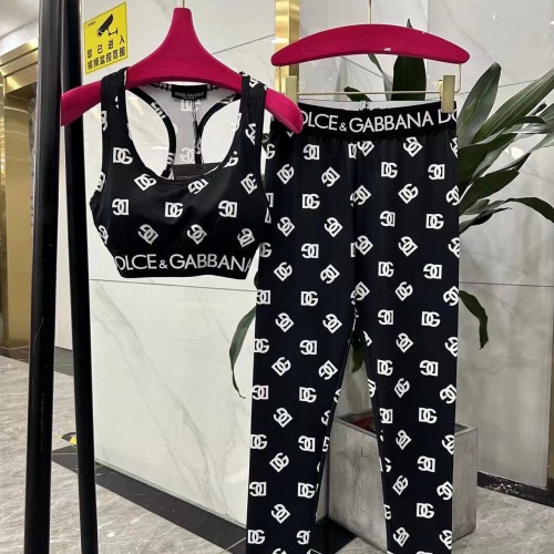 Dolce &amp; Gabbana D&amp;G Yoga Tracksuits Sleeveless For Women #1173604 $60.00 USD, Wholesale Replica Dolce &amp; Gabbana D&amp;G Tracksuits