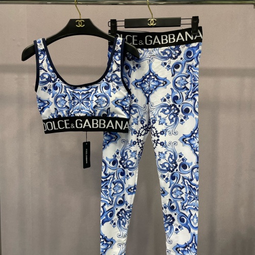 Dolce &amp; Gabbana D&amp;G Yoga Tracksuits Sleeveless For Women #1173609 $60.00 USD, Wholesale Replica Dolce &amp; Gabbana D&amp;G Tracksuits