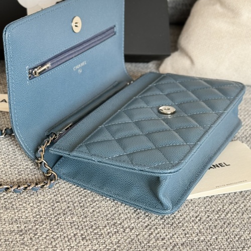 Replica Chanel AAA Quality Messenger Bags In Silver For Women #1179500 $158.00 USD for Wholesale