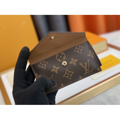 Replica Louis Vuitton LV Card Case In Brown For Women #1182109 $36.00 USD for Wholesale