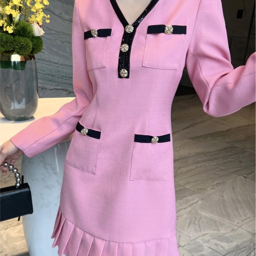 Replica Chanel Dresses Long Sleeved For Women #1184214 $118.00 USD for Wholesale