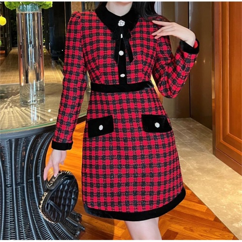 Replica Chanel Dresses Long Sleeved For Women #1184217 $115.00 USD for Wholesale