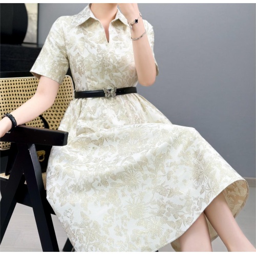 Replica Christian Dior Dresses Short Sleeved For Women #1184229 $108.00 USD for Wholesale