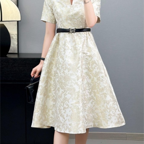 Replica Christian Dior Dresses Short Sleeved For Women #1184229 $108.00 USD for Wholesale