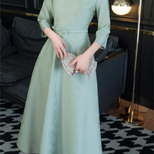 Christian Dior Dresses Middle Sleeved For Women #1184232 $122.00 USD, Wholesale Replica Christian Dior Dresses