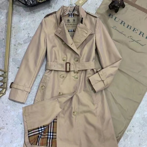 Replica Burberry Trench Coat Long Sleeved For Women #1184868 $160.00 USD for Wholesale