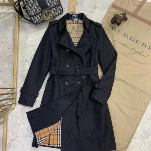 Replica Burberry Trench Coat Long Sleeved For Women #1184869 $160.00 USD for Wholesale