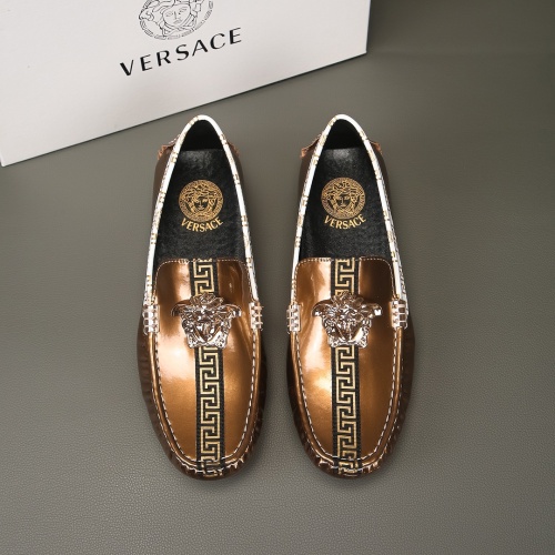 Replica Versace Leather Shoes For Men #1186116 $68.00 USD for Wholesale