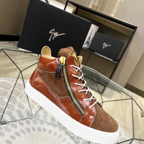 Replica Giuseppe Zanotti High Tops Shoes For Men #1186153 $92.00 USD for Wholesale