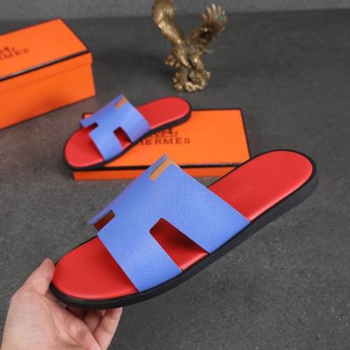 Replica Hermes Slippers For Men #1186616 $45.00 USD for Wholesale