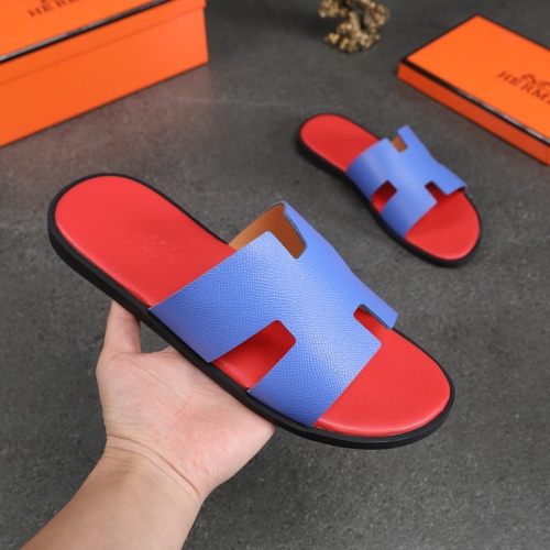 Replica Hermes Slippers For Men #1186616 $45.00 USD for Wholesale