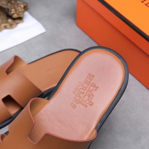 Replica Hermes Slippers For Men #1186617 $45.00 USD for Wholesale