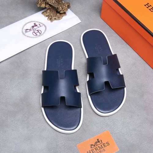 Replica Hermes Slippers For Men #1186618 $45.00 USD for Wholesale