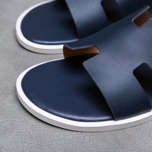 Replica Hermes Slippers For Men #1186618 $45.00 USD for Wholesale