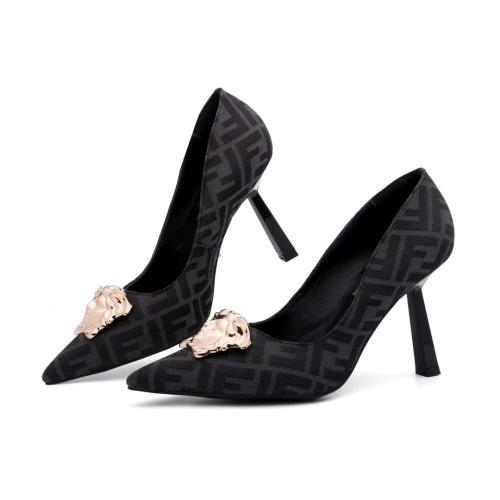 Replica Versace High-Heeled Shoes For Women #1187377 $80.00 USD for Wholesale