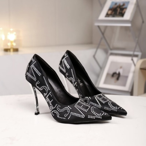 Replica Versace High-Heeled Shoes For Women #1187398 $88.00 USD for Wholesale