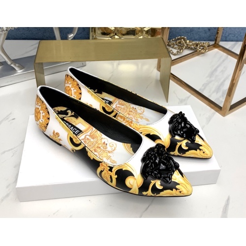 Replica Versace Flat Shoes For Women #1187401 $76.00 USD for Wholesale