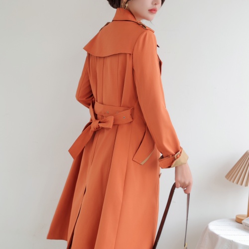 Replica Burberry Trench Coat Long Sleeved For Women #1187718 $160.00 USD for Wholesale