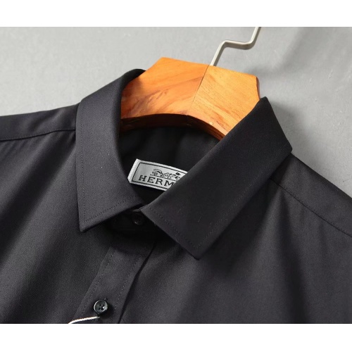 Replica Hermes Shirts Long Sleeved For Men #1192227 $42.00 USD for Wholesale