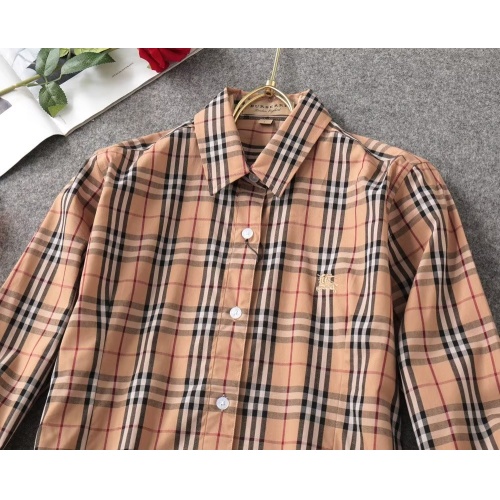 Replica Burberry Shirts Long Sleeved For Women #1192295 $36.00 USD for Wholesale