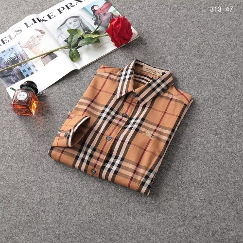 Replica Burberry Shirts Long Sleeved For Women #1192298 $38.00 USD for Wholesale