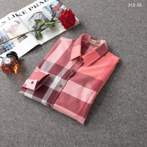 Replica Burberry Shirts Long Sleeved For Women #1192308 $38.00 USD for Wholesale