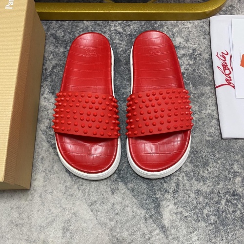 Christian Louboutin CL Slippers For Men #1195457 $64.00 USD, Wholesale Replica Christian Louboutin CL Slippers