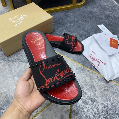 Replica Christian Louboutin CL Slippers For Men #1195462 $56.00 USD for Wholesale