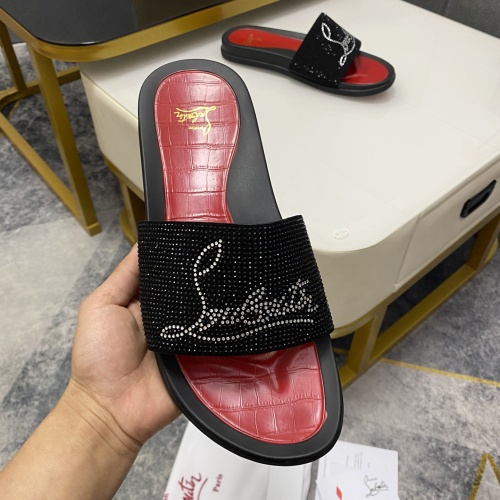 Replica Christian Louboutin CL Slippers For Men #1195463 $56.00 USD for Wholesale