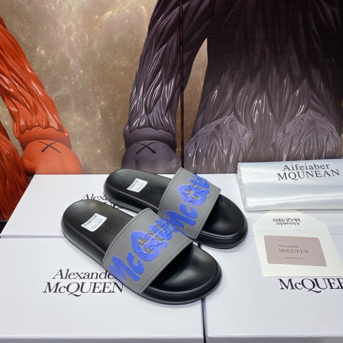 Replica Alexander McQueen Slippers For Men #1195645 $45.00 USD for Wholesale