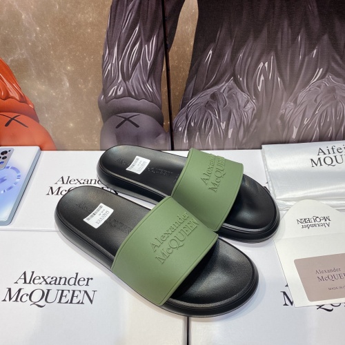 Replica Alexander McQueen Slippers For Men #1195652 $45.00 USD for Wholesale