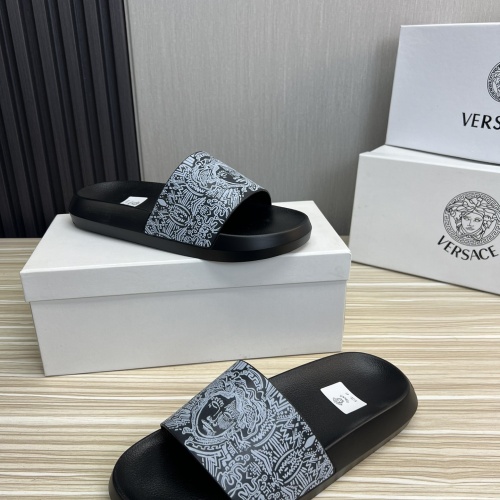 Replica Versace Slippers For Men #1196603 $45.00 USD for Wholesale